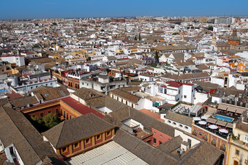 Naklejka premium panoramic view of Seville, Andalusia, Spain
