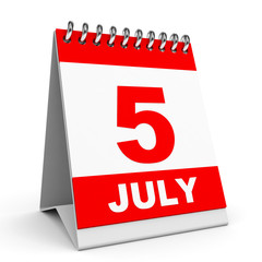 Calendar. 5 July.