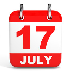 Calendar. 17 July.