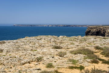 Fototapeta na wymiar Cliffs in Sagres, Algarve, Portugal