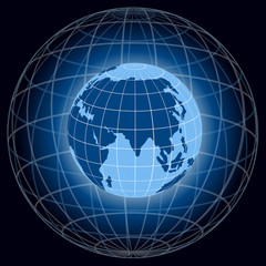 vector earth globe icon