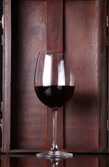 Glass of red wine