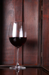 Glass of red wine