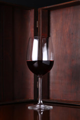 Glass of red wine