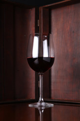 Glass of red wine