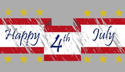 Naklejka premium 4th of July