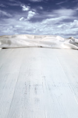 Wooden table with background