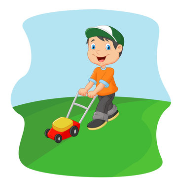 clipart mowing