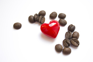 Coffee grains - hearts