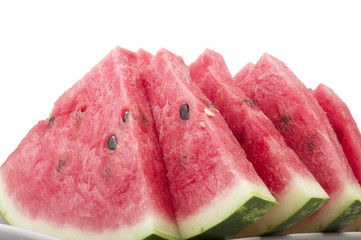 Fresh watermelon sliced close up on the table