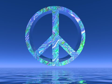 Peace symbol - 3D render