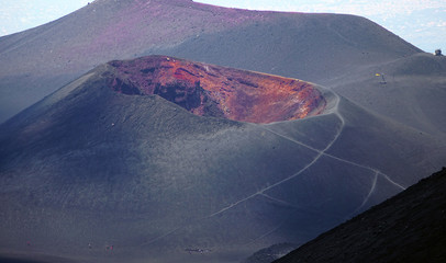 Au sommet de l'Etna, volcan actif en Sicile