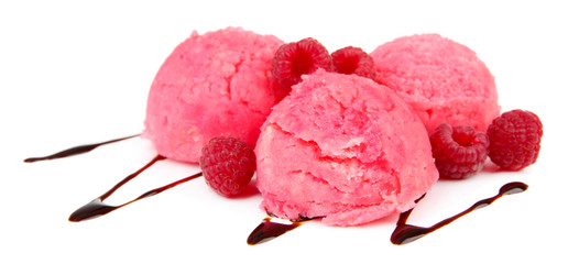 Delicious ice cream isolated on white