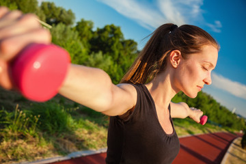 Young Woman Working Out