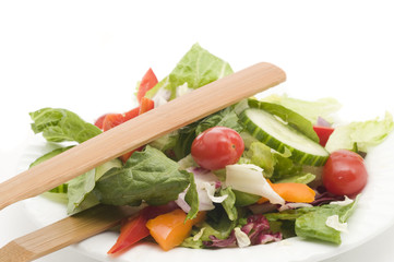 Garden Salad on White