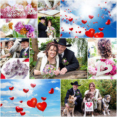 Collage Hochzeit: Glücklicher Tag, schönes Fest :)
