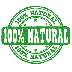 100 percent natural stamp