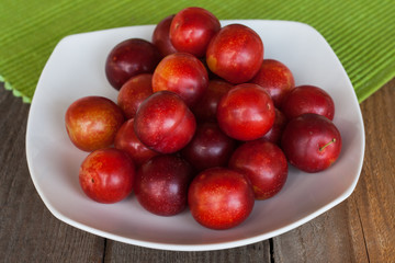Plums on a plate