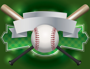 Baseball Emblem and Banner Illustration