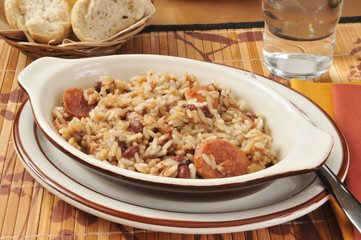 Cajun sausage and rice