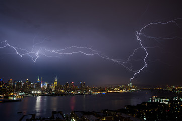 Lightening over Manhattan