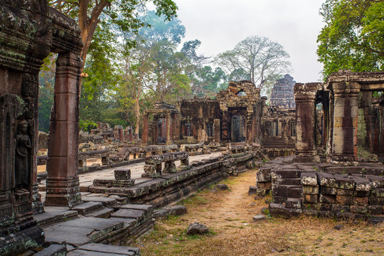Ancient Ta Prohm temple at Angkor Wat complex, Siem Reap, Cambod