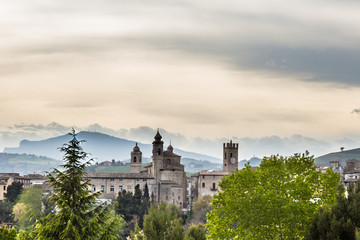 Fototapeta na wymiar View of a medieval village of Italy