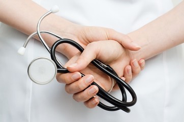 Doctor holding a stethoscope