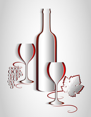 Paper wine list design. Vine abstract. Vector. - 67031154