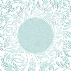 Invitation with abstract floral background