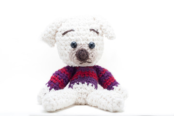 Japanese knitted stuffed animal called amigurumi