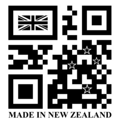 New Zealand QR code flag, vector