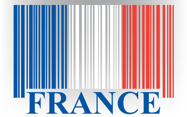 French barcode flag, vector
