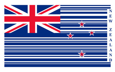 New Zealand barcode flag, vector