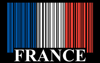 French barcode flag, vector