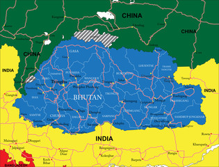 Bhutan map