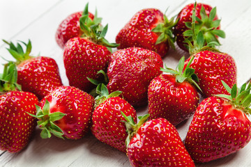 Strawberries On White Board