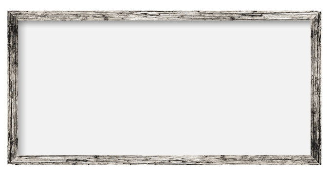 horizontal size natural wooden photo frame