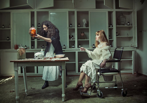 Photo of the creepy surgery in the old filthy hospital