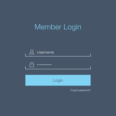 Clean Member Login Design