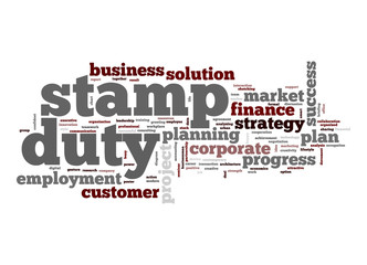 Stamp duty word cloud