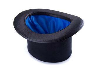 Black and blue classic magician top hat