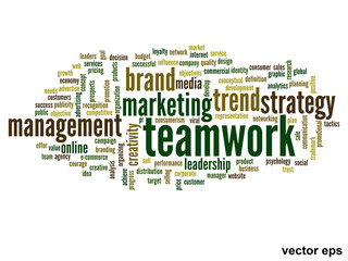 Vector conceptual business word cloud