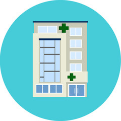 Vector Hospital- Flat Icon
