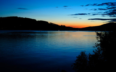 Colorful sunset reflected in the water
