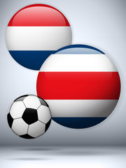 Netherlands versus Costa Rica Flag Soccer Game