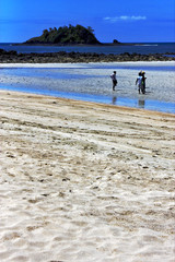 Fototapeta na wymiar people in andilana beach