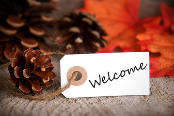 Fall Label with Welcome