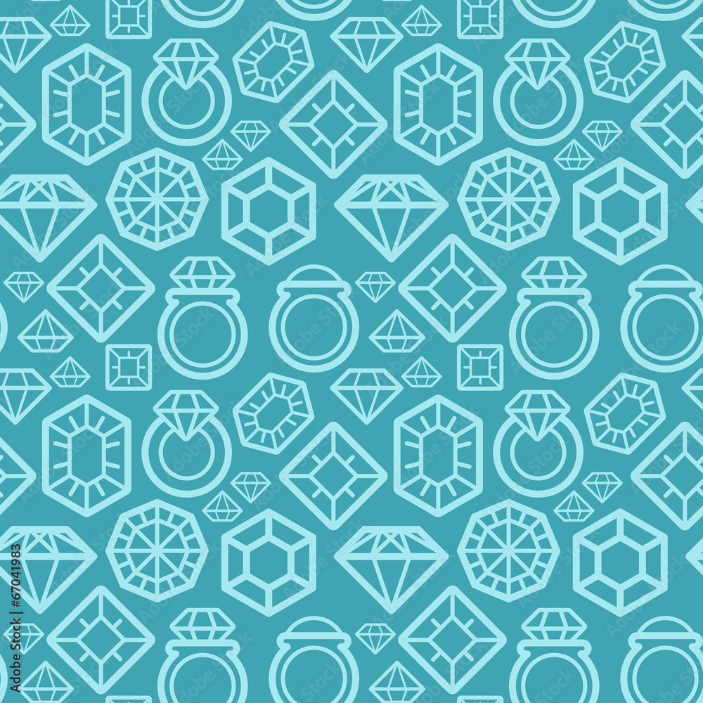 Aufkleber vector seamless pattern with diamond icons