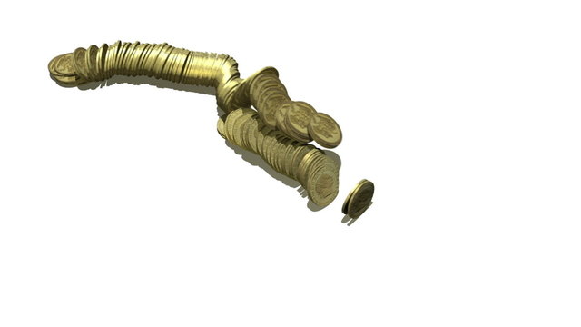 Gold coins double in quantity every second